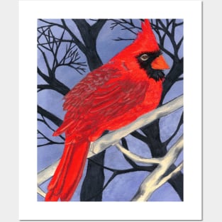 Winter Cardinal Posters and Art